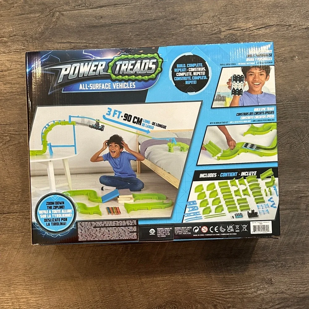 WowWee Power Treads All-Surface Vehicles Hyperdrive Zipline Race‎ Track Playset